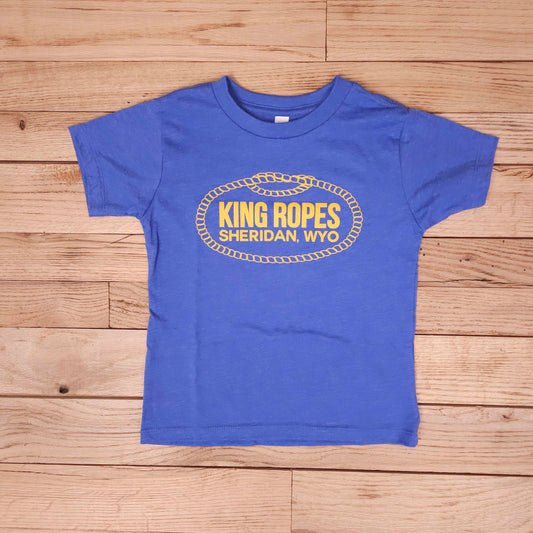 Toddler King Ropes Tee // Heather true royal