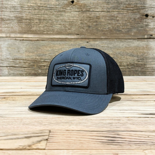 NEW! King Ropes Patch R-Flex Trucker - Charcoal/Black