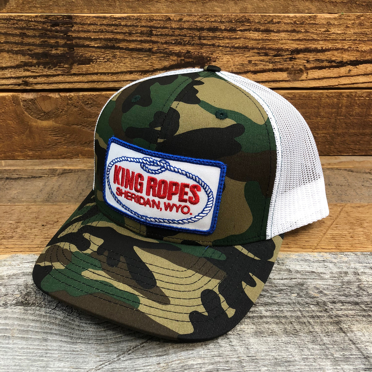 King Ropes Patch Trucker Hat Camo/White