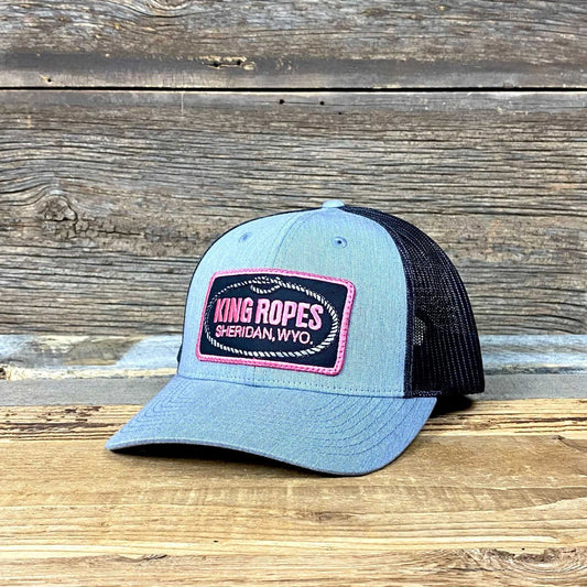 King Ropes Patch Low Pro Trucker Hat - Heather Grey/Charcoal