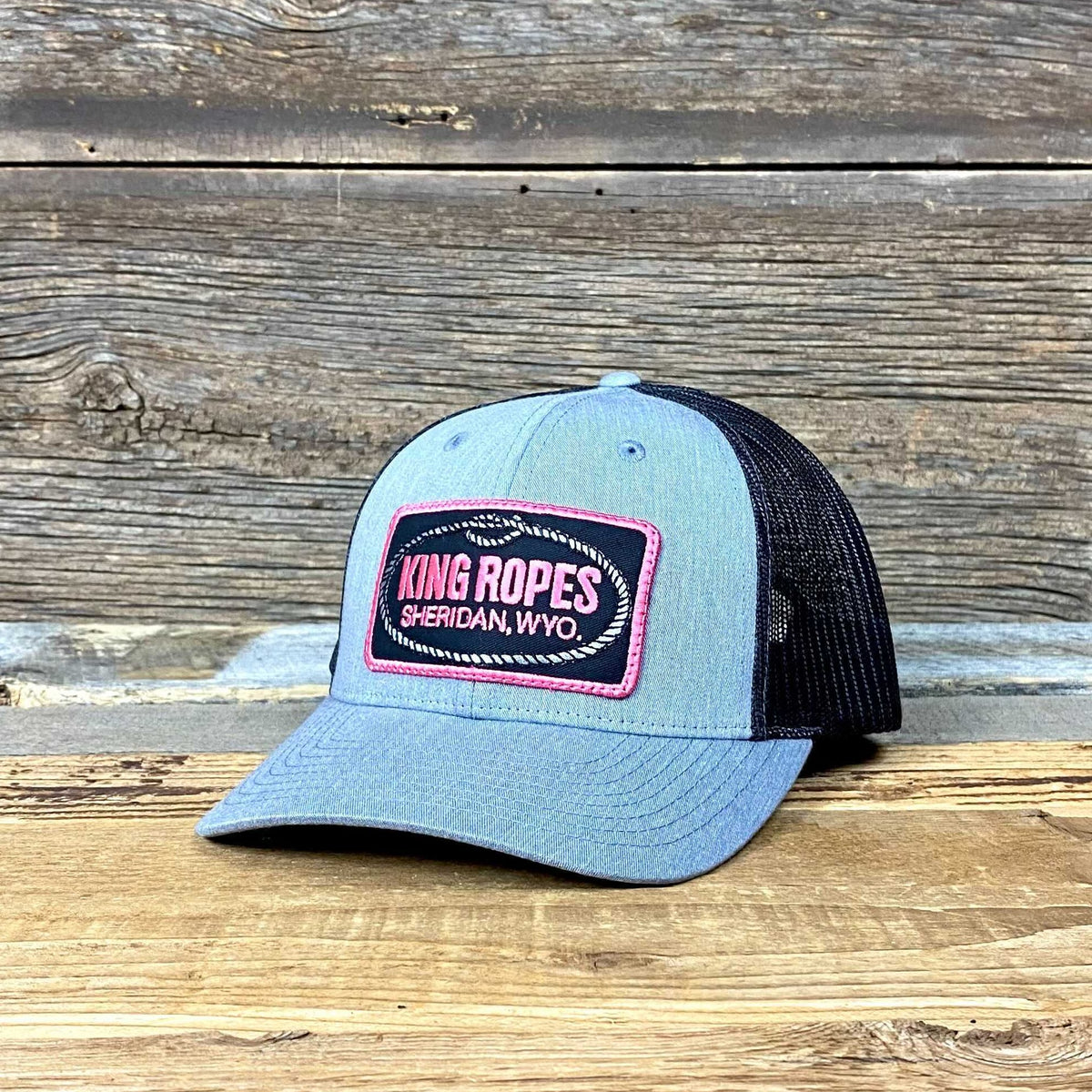 King Ropes Patch Low Pro Trucker Hat Heather Grey/Charcoal