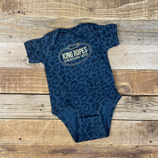 Original Metallic Jersey Onesie - Black Leopard **LAST CALL**