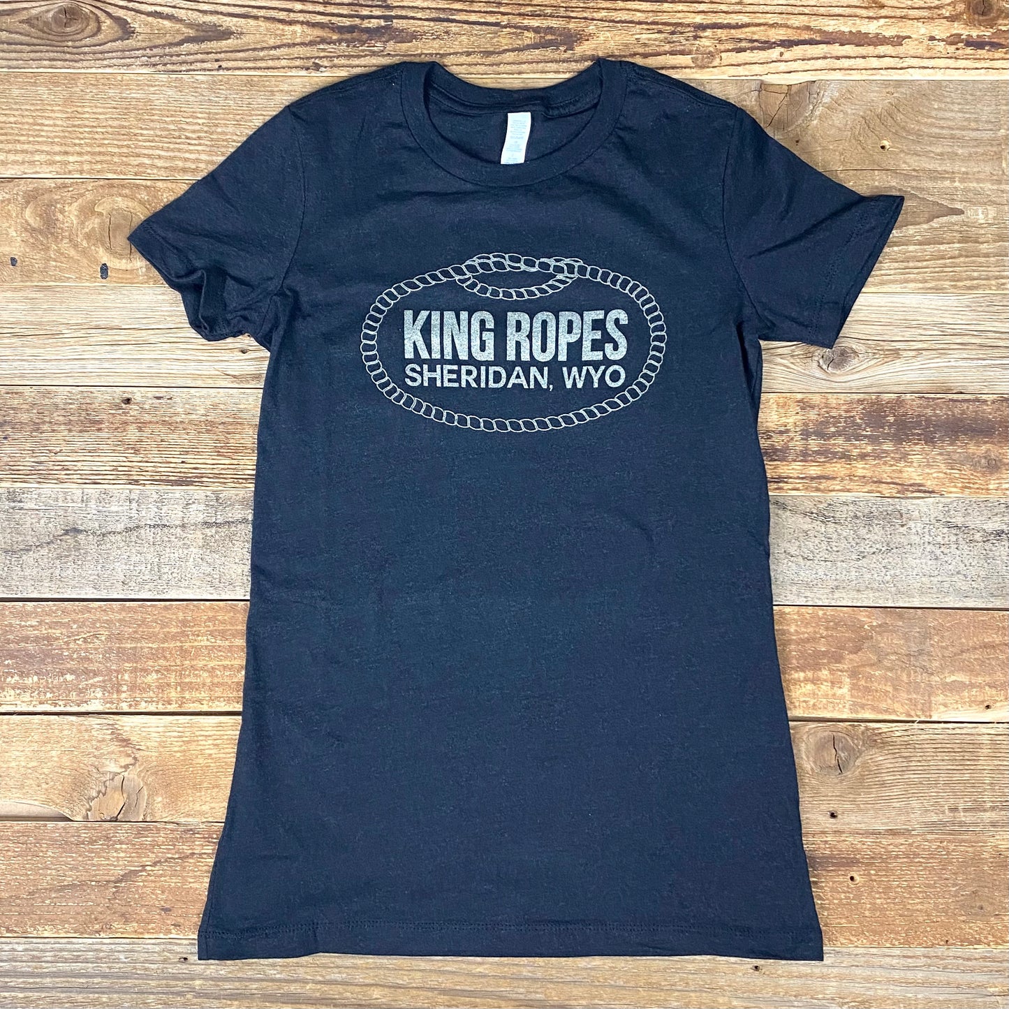 Women's Rustic Silver King Ropes Tee - Black Heather **LAST CALL**