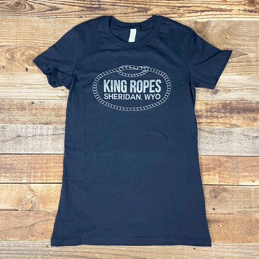 Women's Rustic Silver King Ropes Tee - Black Heather **LAST CALL**