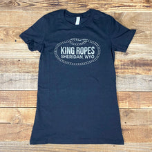 Load image into Gallery viewer, Women&#39;s Rustic Silver King Ropes Tee - Black Heather **LIMITED SIZES LEFT **