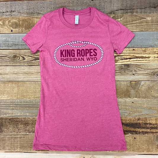Women's King Ropes Tee - Heather Raspberry **LAST CALL**