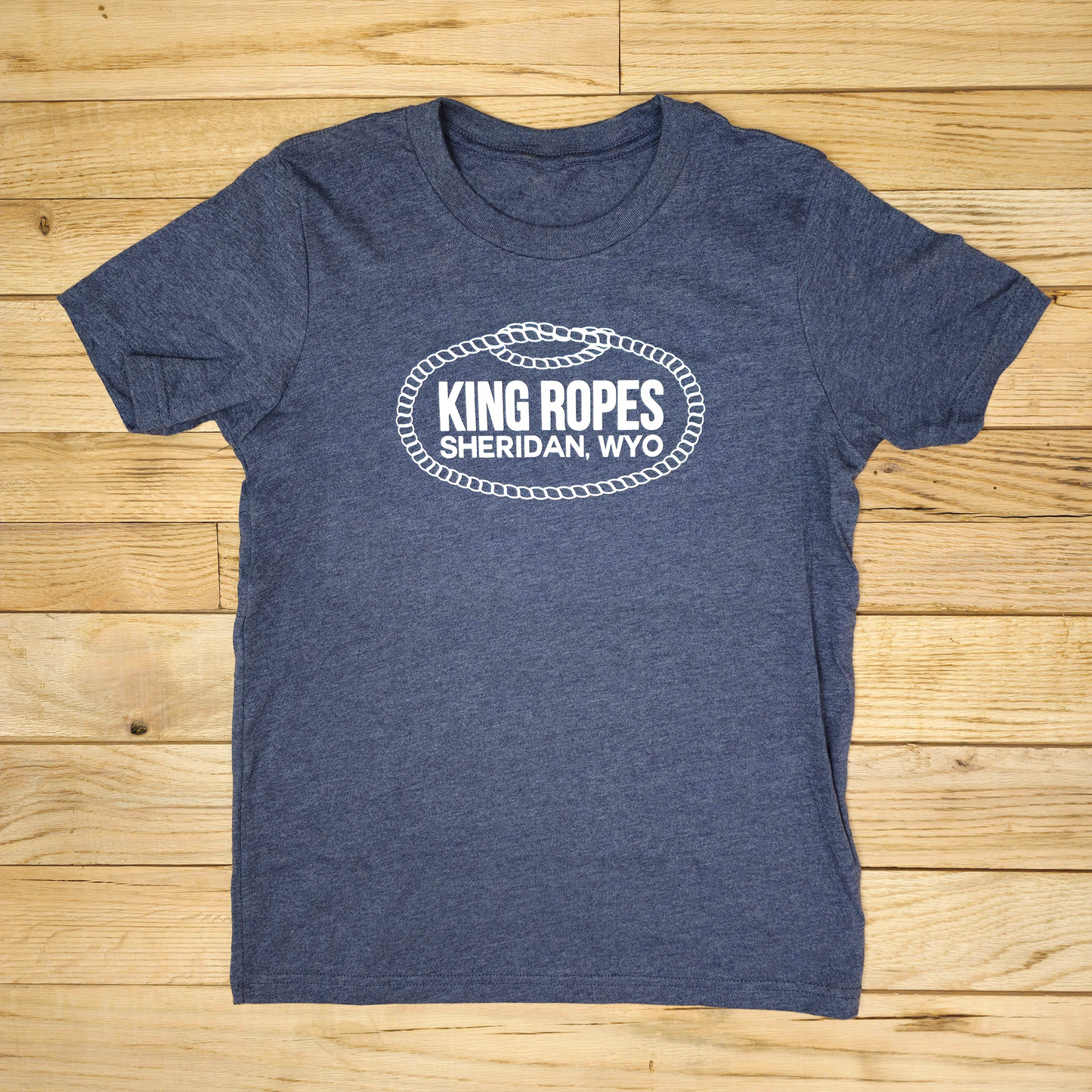 Youth King Ropes Tee // Heather midnight navy