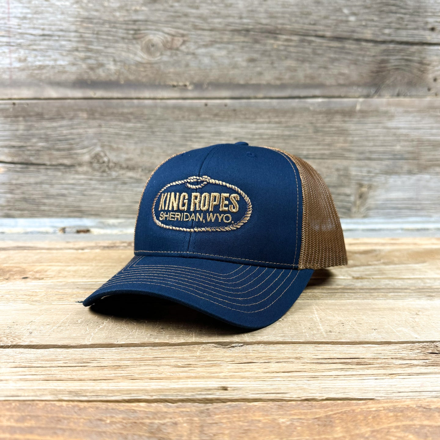 King Ropes Original Trucker Hat - Navy/Caramel