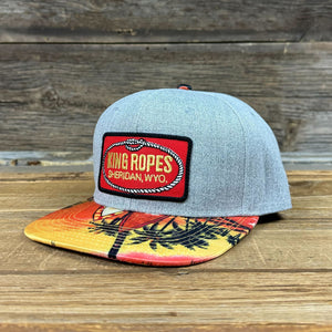 King Ropes Red Patch Hat - Beach/Lt Grey Denim