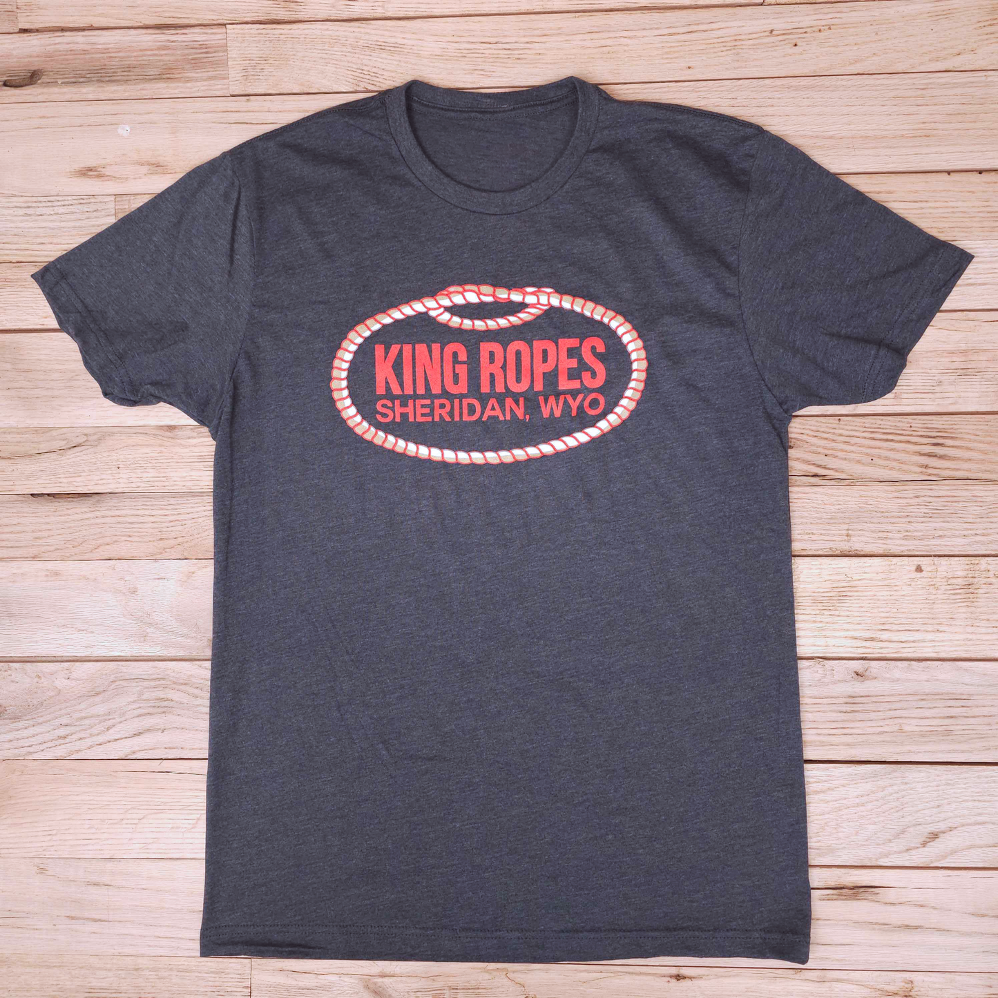 Men's King Ropes Tee - Heather Charcoal-red-bronze