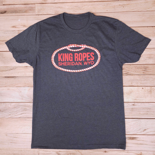 Men's King Ropes Tee - Heather Charcoal-red-bronze