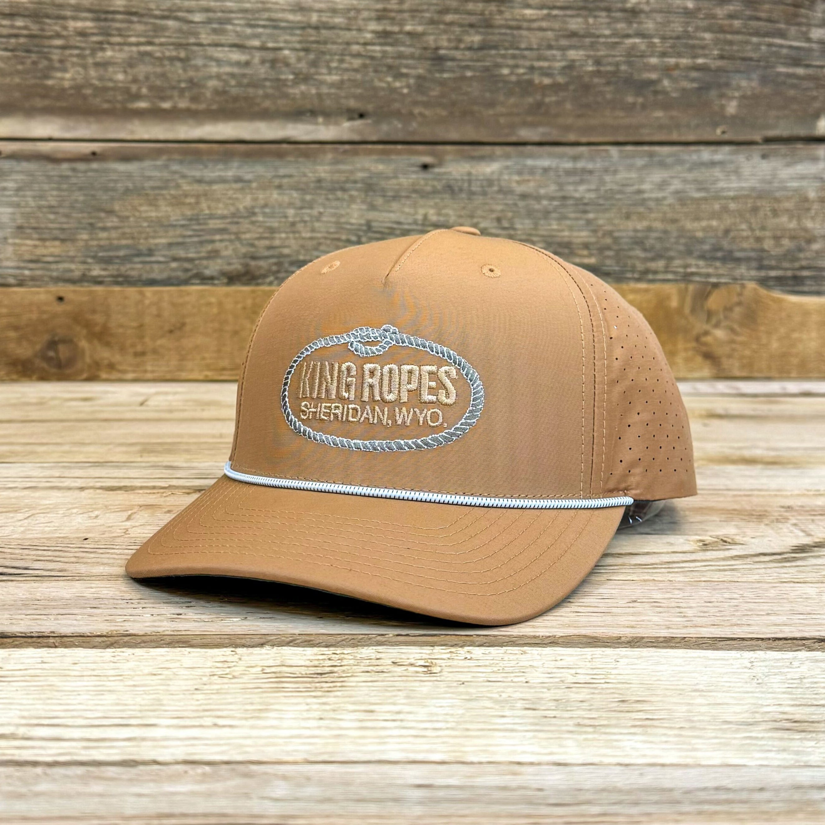 NEW! King Ropes Grey Original Performance Rope Hat - Clay/White