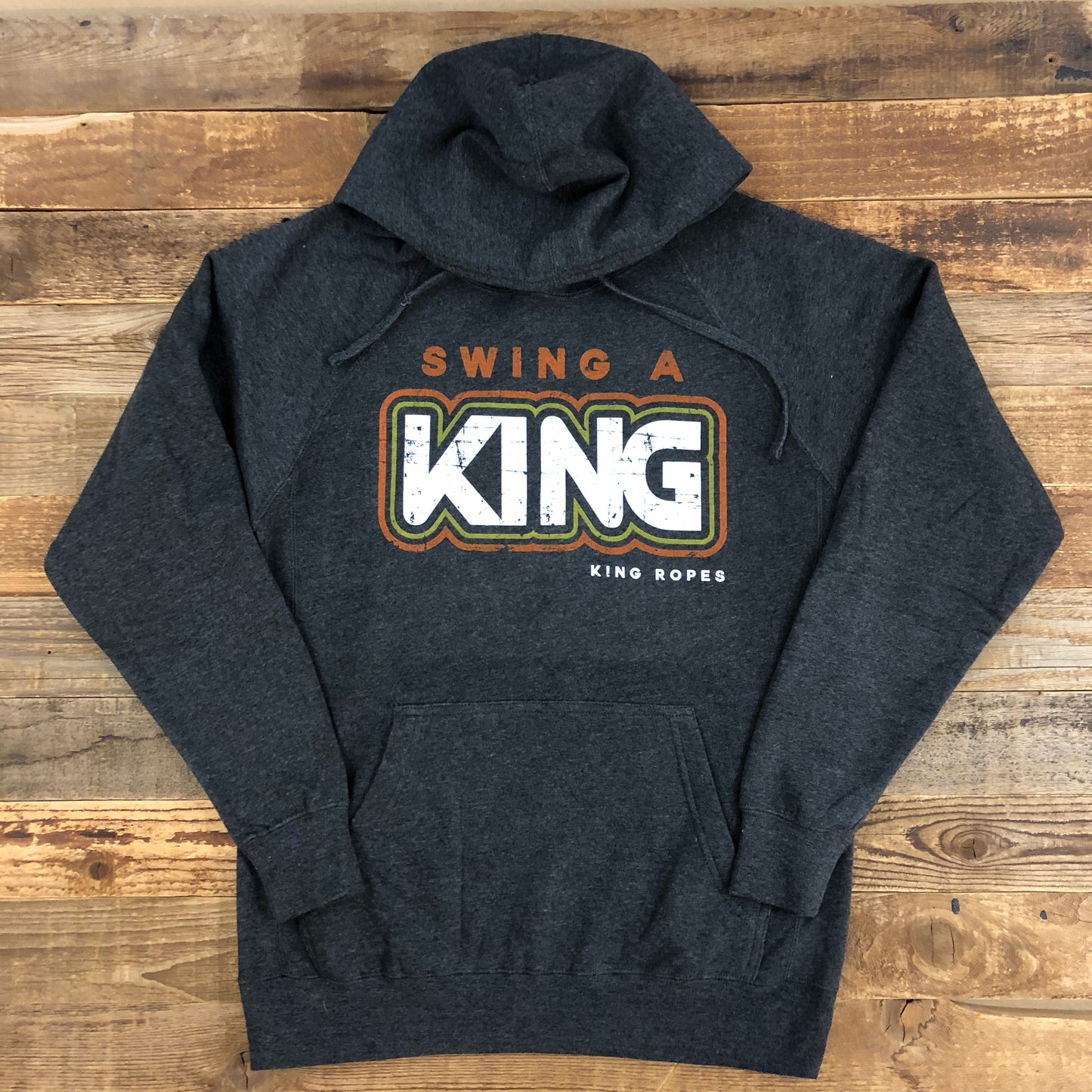 Unisex Swing a King Special Blend Raglan Hoodie - Carbon **LAST CALL**