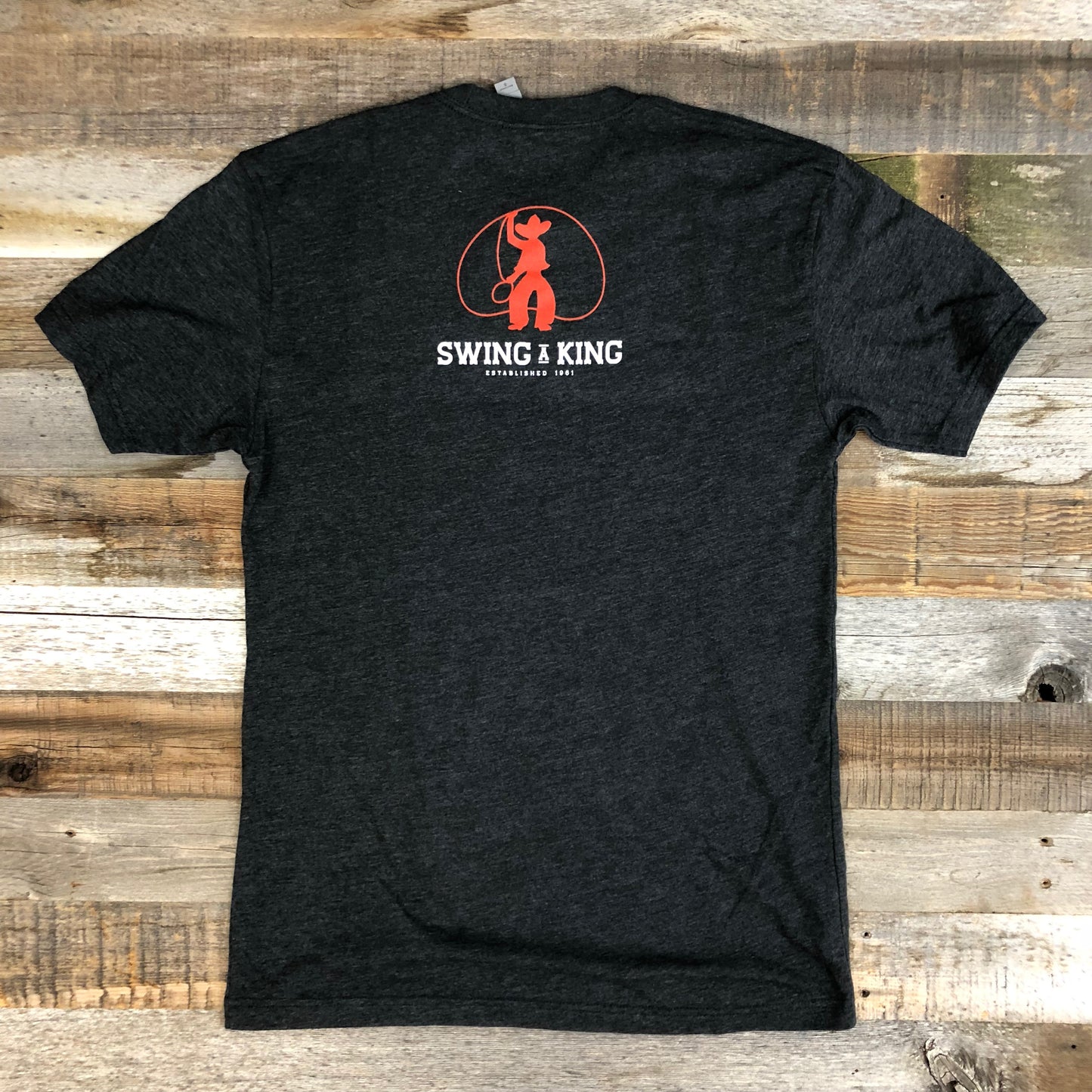 King Saddlery Store Front Tee - Charcoal **LAST CALL**