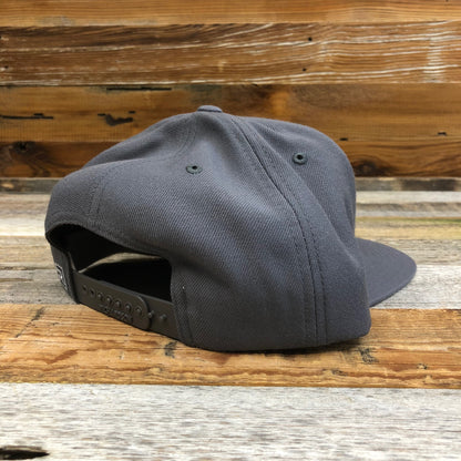 King Ropes Patch Wool Blend Flatbill Hat - Grey/Maroon