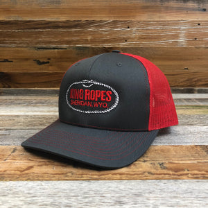 King Ropes Original Trucker Hat - Charcoal/Red