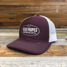 Load image into Gallery viewer, King Ropes Original Trucker Hat - Maroon/White
