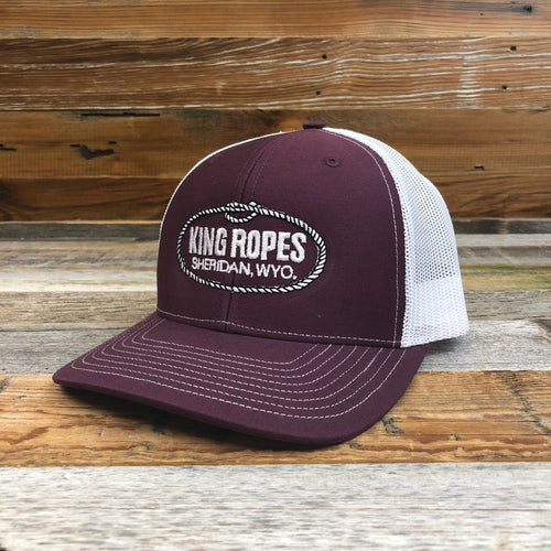 King Ropes Original Trucker Hat - Maroon/White