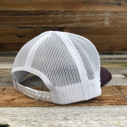 King Ropes Original Trucker Hat - Maroon/White