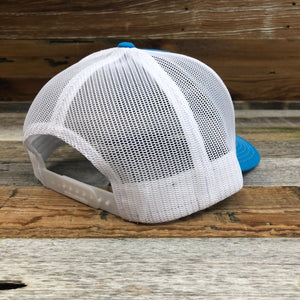 King Ropes Original Trucker Hat - Cyan/White