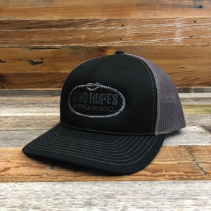 King Ropes Original Trucker Hat - Black/Charcoal