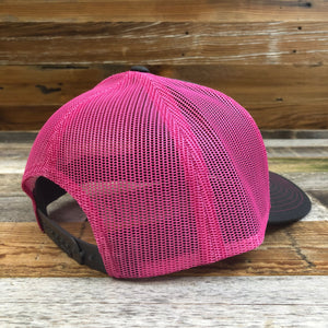 King Ropes Original Trucker Hat - Charcoal/Pink