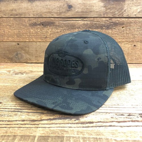 King Ropes Original Trucker Hat - Black Multi-Cam
