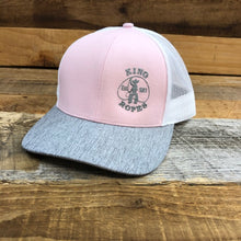 Load image into Gallery viewer, KING ROPER Trucker Hat - Pink/Heather Grey