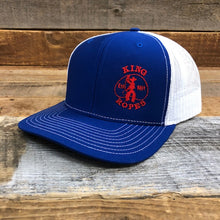 Load image into Gallery viewer, KING ROPER Trucker Hat - Royal Blue/White