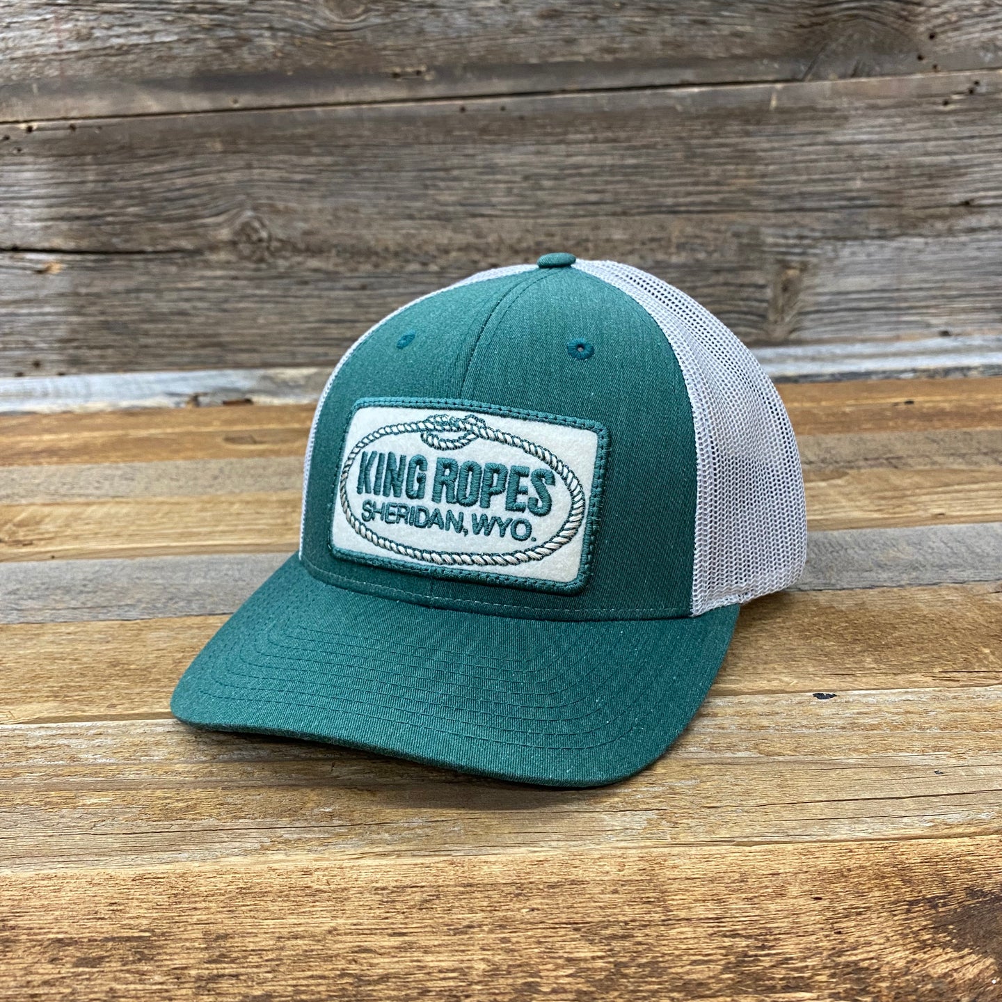 King Ropes Patch Trucker Hat - Dark Heather Green