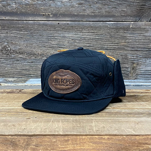 King Ropes Leather Patch Ear Flap Hat