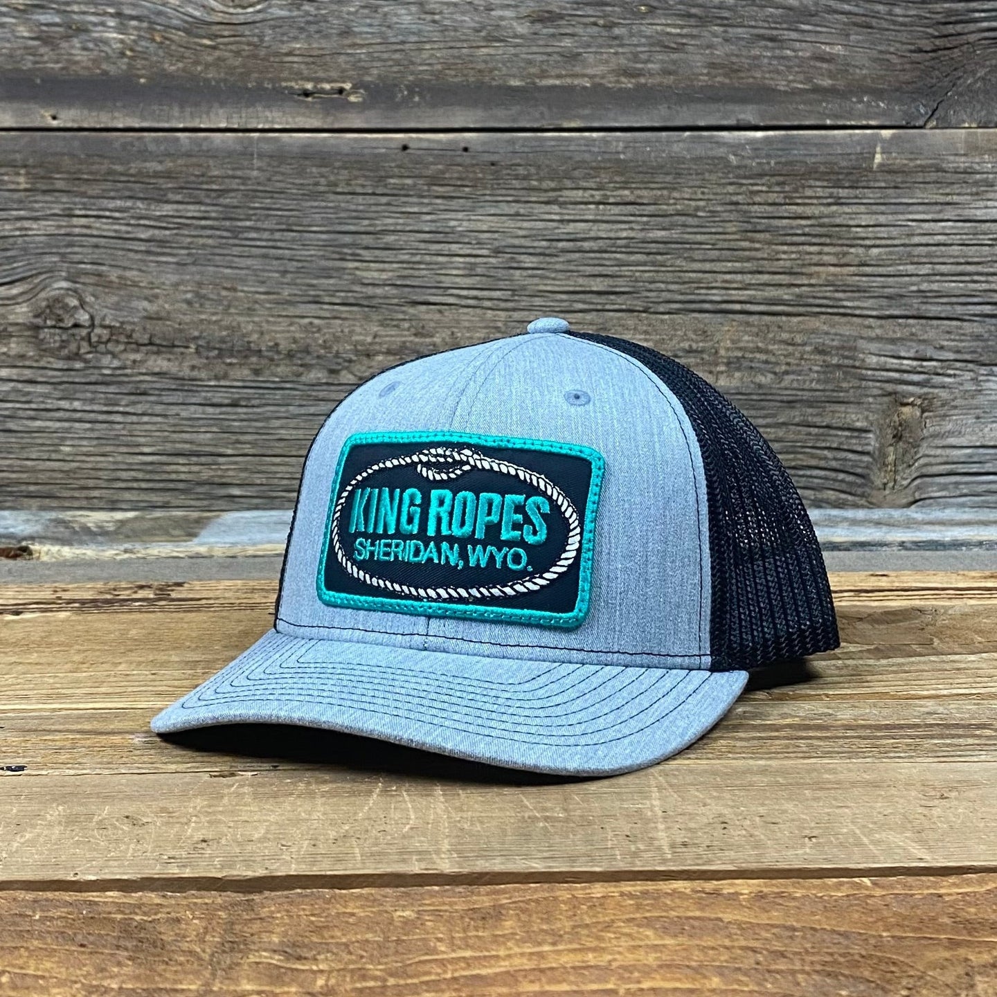 King Ropes Patch Trucker Hat - Heather Grey/Black