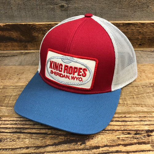 King Ropes Patch Trucker Hat - Neutral RWB