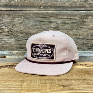 King Ropes Patch Gramps Hat - Pale Peach/Maroon