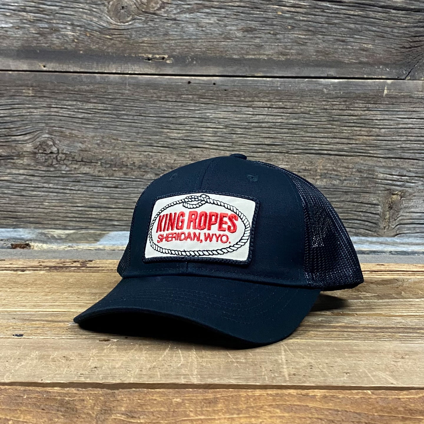 YOUTH Original Red/Cream Patch Trucker Hat - Black