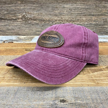 Load image into Gallery viewer, King Ropes Embossed Leather Patch Dad Hat - Maroon